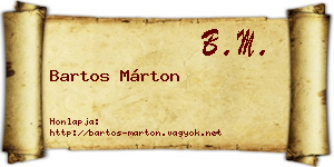 Bartos Márton névjegykártya